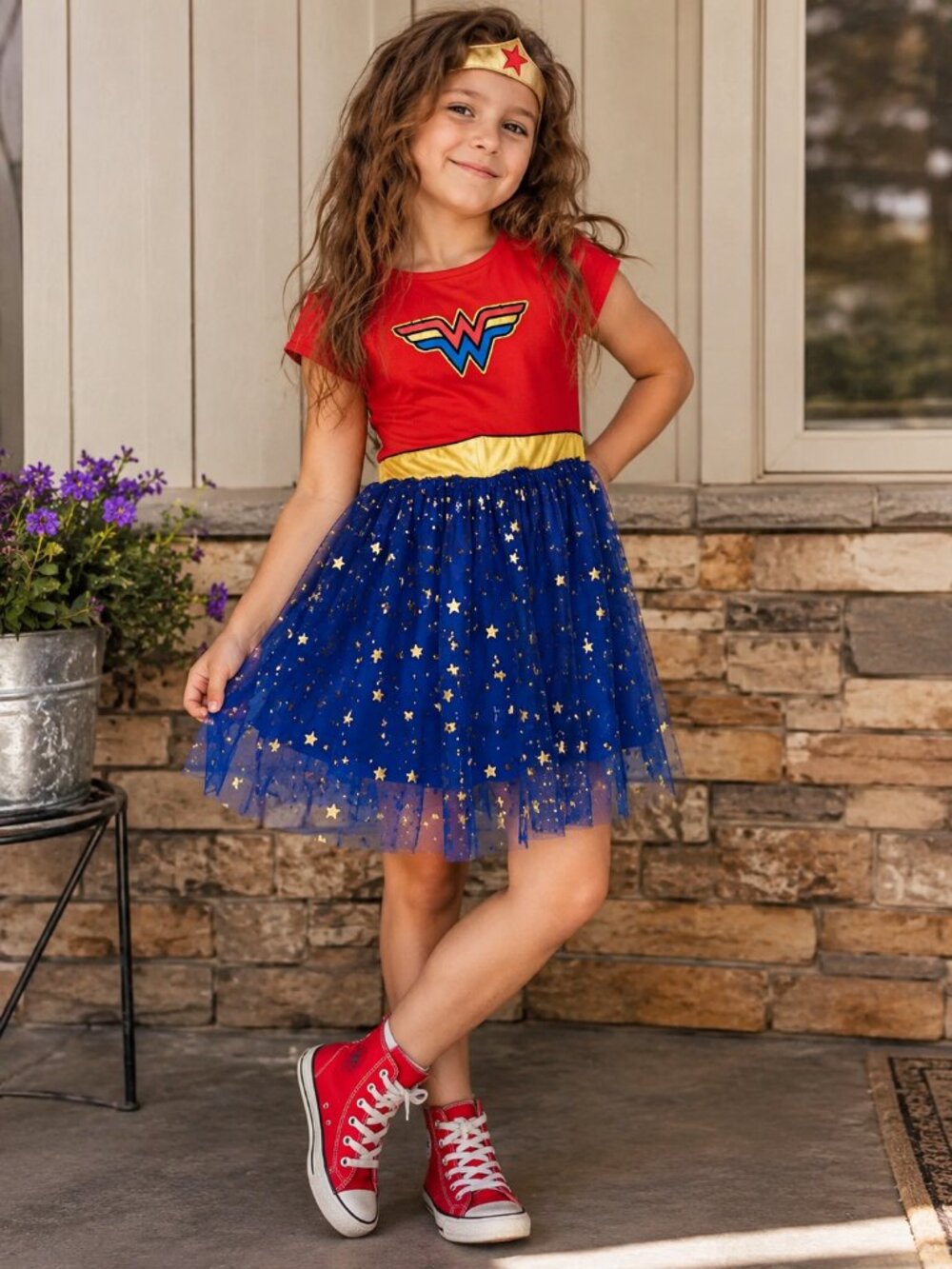 *Girls DC Wonder woman costume‎ w/ headband